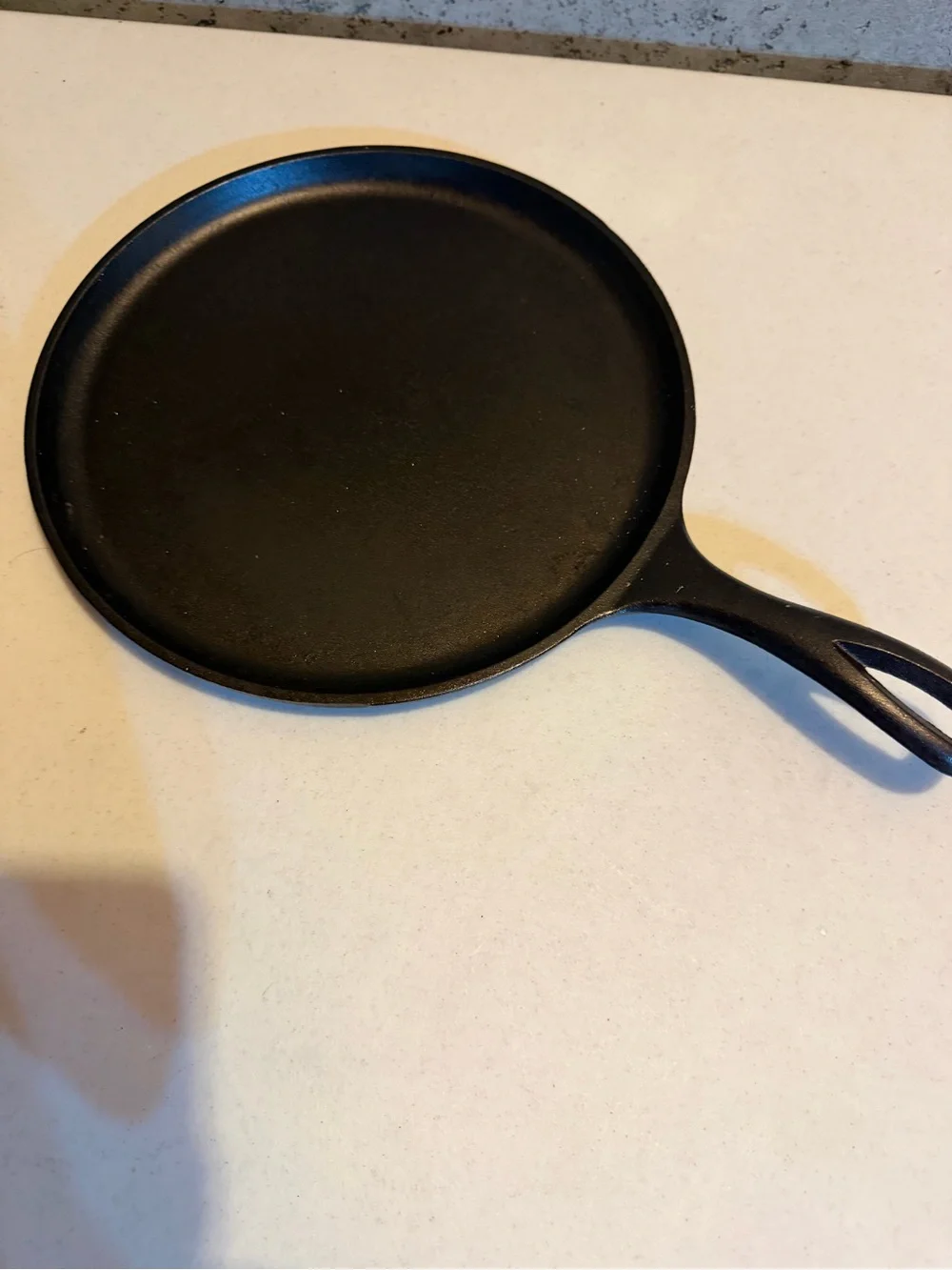 Seasoned Black Cast Iron Crepe and Griddle Pan
